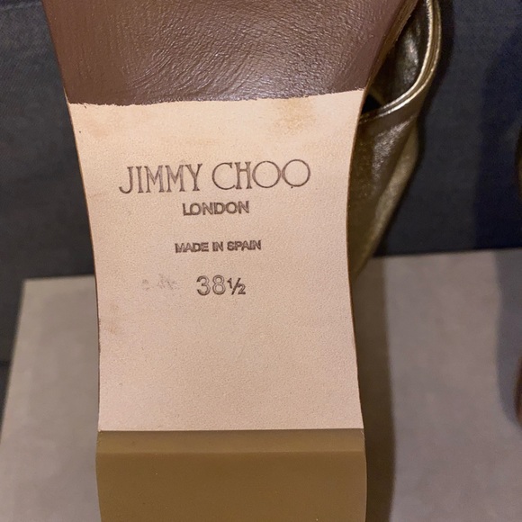 Sold-Jimmy Choo-Narisa Metallic Leather Wedges (NWT)! - Picture 5 of 7